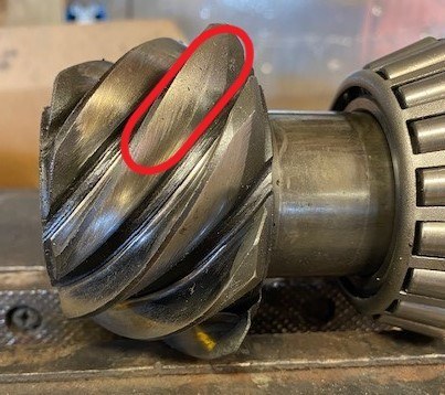 Bad ring clearance and pinion gear